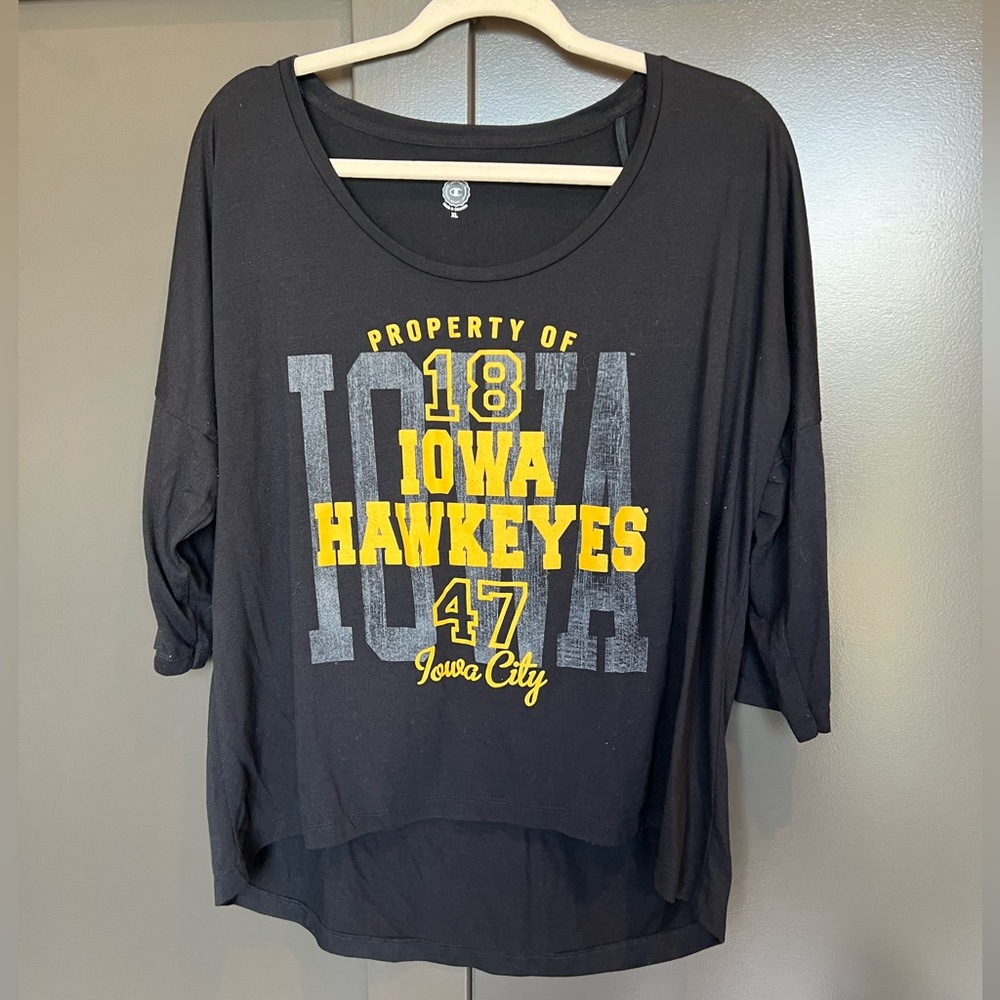 Iowa Hawkeye Quarter Sleeve Top